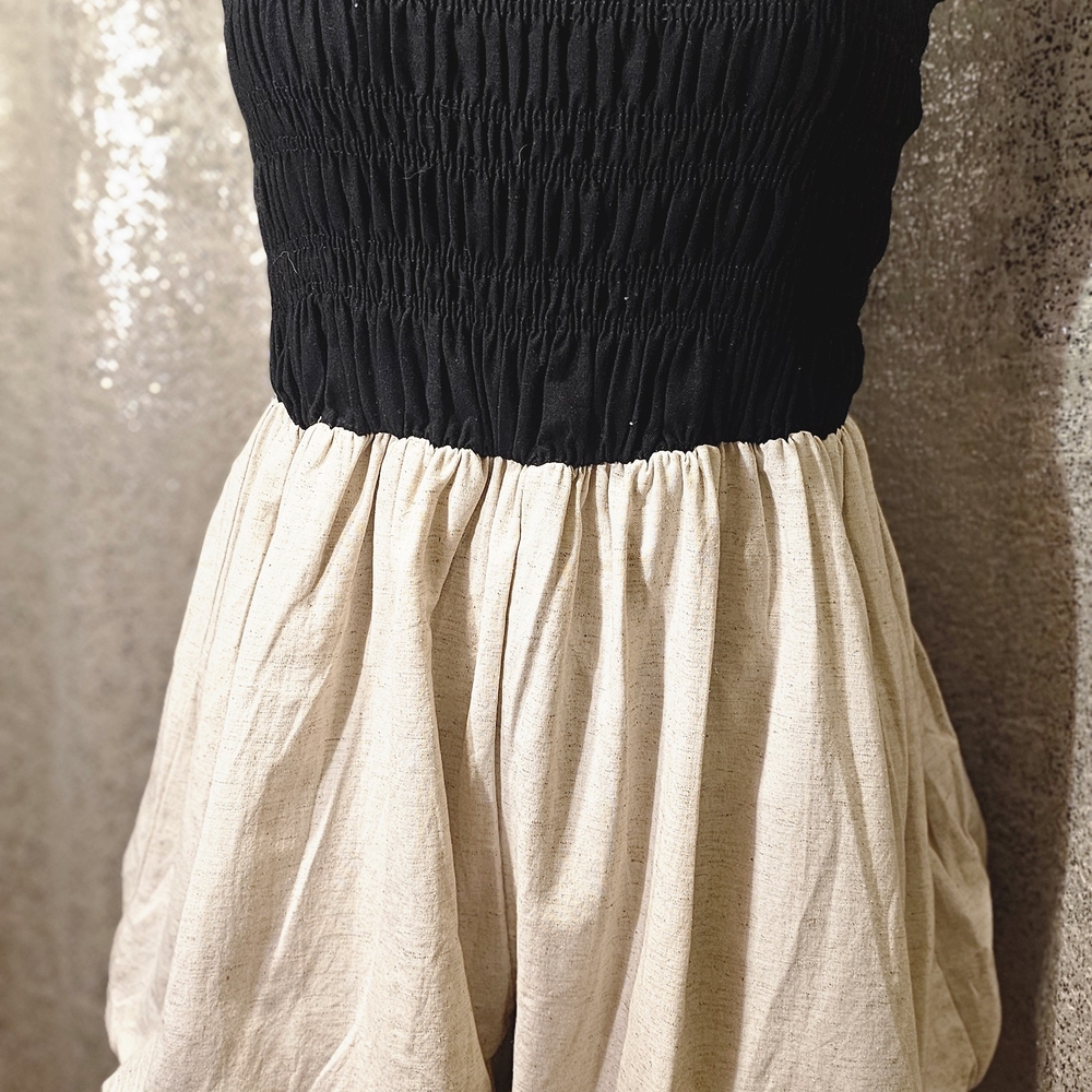 Chic Black and Cream Jumpsuit